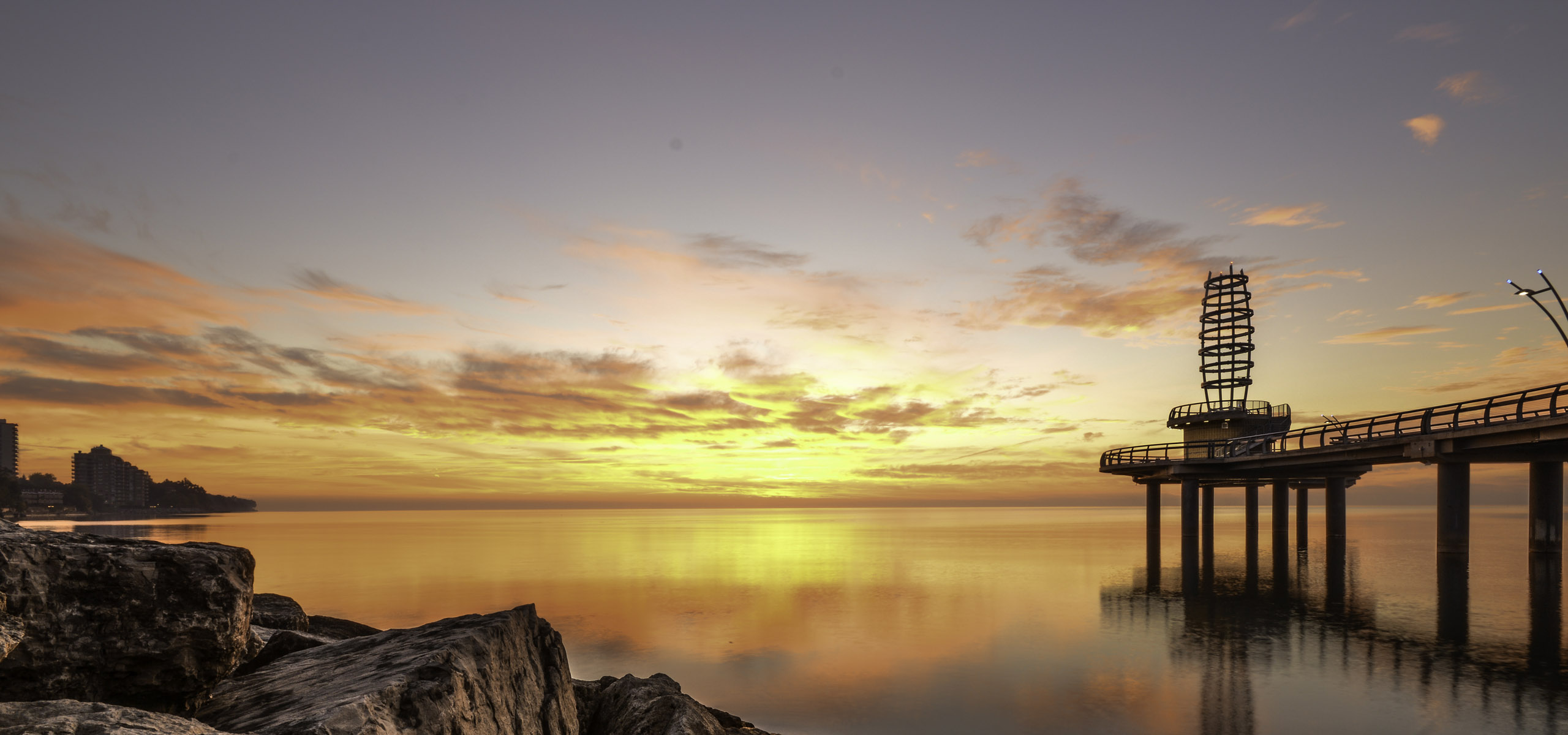 Beautiful sunset on Lake Ontario